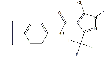 N4-[4-(tert-butyl)phenyl]-5-chloro-1-methyl-3-(trifluoromethyl)-1H-pyrazole-4-carboxamide Struktur