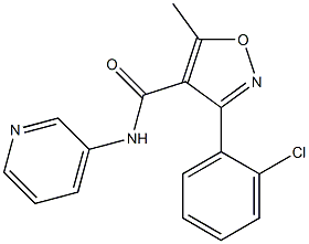 N4-(3-pyridyl)-3-(2-chlorophenyl)-5-methylisoxazole-4-carboxamide Struktur