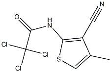 N1-(3-cyano-4-methyl-2-thienyl)-2,2,2-trichloroacetamide Struktur