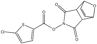 3,5-dioxo-10-oxa-4-azatricyclo[5.2.1.0~2,6~]dec-8-en-4-yl 5-chlorothiophene-2-carboxylate Struktur