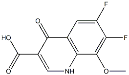 6,7-Difluoro-1,4-Dihydro-8-Methoxy-4-Oxo-3-Quinoline Carboxylic Acid Struktur