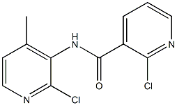 2-chloro-n-(2-chloro-4-methyl-3-pyridiyl)-3-pyridine carboxamide Struktur