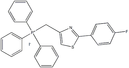 ((2-(4-fluorophenyl)thiazol-4-yl)methyl)triphenylphosphonium iodide Struktur