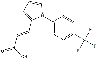 (E)-3-(1-(4-(trifluoromethyl)phenyl)-1H-pyrrol-2-yl)acrylic acid Struktur