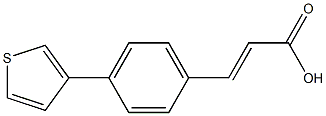 (E)-3-(4-(thiophen-3-yl)phenyl)acrylic acid Struktur