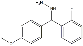 1-((2-fluorophenyl)(4-methoxyphenyl)methyl)hydrazine Struktur