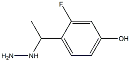 1-(1-(2-fluoro-4-hydroxyphenyl)ethyl)hydrazine Struktur