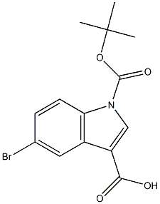 1-(tert-butoxycarbonyl)-5-bromo-1H-indole-3-carboxylic acid Struktur