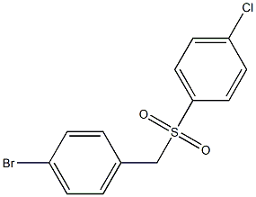 1-bromo-4-((4-chlorophenylsulfonyl)methyl)benzene Struktur