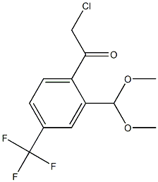 2-chloro-1-(2-(dimethoxymethyl)-4-(trifluoromethyl)phenyl)ethanone Struktur