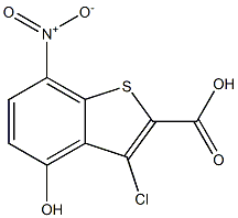 3-chloro-4-hydroxy-7-nitrobenzo[b]thiophene-2-carboxylic acid Struktur