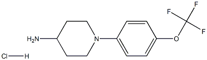 1-(4-(trifluoromethoxy)phenyl)piperidin-4-amine hydrochloride Struktur