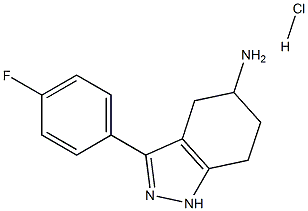 3-(4-fluorophenyl)-4,5,6,7-tetrahydro-1H-indazol-5-amine hydrochloride Struktur