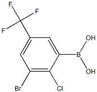 3-Bromo-2-chloro-5-(trifluoromethyl)benzeneboronic acid Struktur