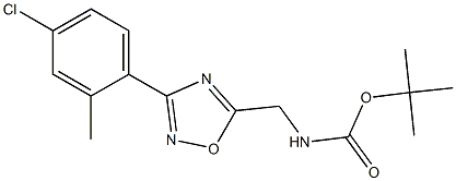 3-(4-chloro-2-methylphenyl)-5-Boc-aminomethyl-1,2,4-oxadiazole Struktur