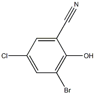 3-Bromo-5-chloro-2-hydroxybenzonitrile Struktur