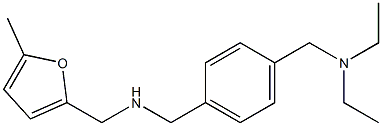 ({4-[(diethylamino)methyl]phenyl}methyl)[(5-methylfuran-2-yl)methyl]amine Struktur