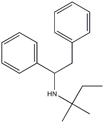 (1,2-diphenylethyl)(2-methylbutan-2-yl)amine Struktur