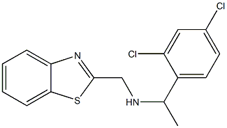 (1,3-benzothiazol-2-ylmethyl)[1-(2,4-dichlorophenyl)ethyl]amine Struktur