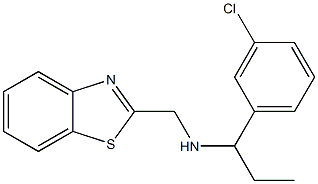 (1,3-benzothiazol-2-ylmethyl)[1-(3-chlorophenyl)propyl]amine Struktur