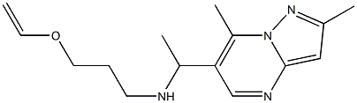 (1-{2,7-dimethylpyrazolo[1,5-a]pyrimidin-6-yl}ethyl)[3-(ethenyloxy)propyl]amine Struktur