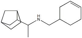 (1-{bicyclo[2.2.1]heptan-2-yl}ethyl)(cyclohex-3-en-1-ylmethyl)amine Struktur