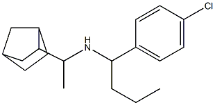 (1-{bicyclo[2.2.1]heptan-2-yl}ethyl)[1-(4-chlorophenyl)butyl]amine Struktur