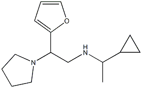 (1-cyclopropylethyl)[2-(furan-2-yl)-2-(pyrrolidin-1-yl)ethyl]amine Struktur