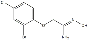 (1Z)-2-(2-bromo-4-chlorophenoxy)-N'-hydroxyethanimidamide Struktur