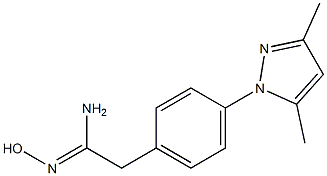 (1Z)-2-[4-(3,5-dimethyl-1H-pyrazol-1-yl)phenyl]-N'-hydroxyethanimidamide Struktur