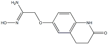 (1Z)-N'-hydroxy-2-[(2-oxo-1,2,3,4-tetrahydroquinolin-6-yl)oxy]ethanimidamide Struktur