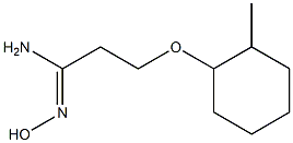 (1Z)-N'-hydroxy-3-[(2-methylcyclohexyl)oxy]propanimidamide Struktur