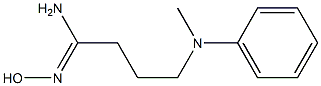 (1Z)-N'-hydroxy-4-[methyl(phenyl)amino]butanimidamide Struktur