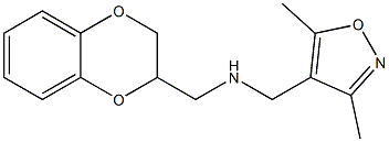 (2,3-dihydro-1,4-benzodioxin-2-ylmethyl)[(3,5-dimethyl-1,2-oxazol-4-yl)methyl]amine Struktur