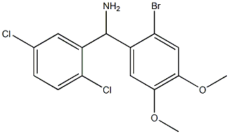 (2-bromo-4,5-dimethoxyphenyl)(2,5-dichlorophenyl)methanamine Struktur