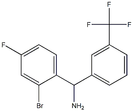 (2-bromo-4-fluorophenyl)[3-(trifluoromethyl)phenyl]methanamine Struktur