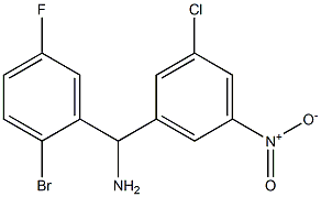 (2-bromo-5-fluorophenyl)(3-chloro-5-nitrophenyl)methanamine Struktur