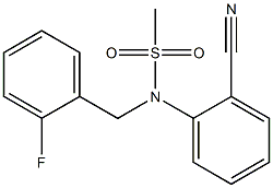 (2-cyanophenyl)-N-[(2-fluorophenyl)methyl]methanesulfonamide Struktur