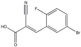 (2E)-3-(5-bromo-2-fluorophenyl)-2-cyanoacrylic acid Struktur