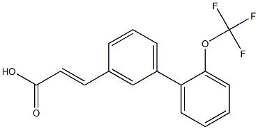 (2E)-3-[2'-(trifluoromethoxy)-1,1'-biphenyl-3-yl]acrylic acid Struktur