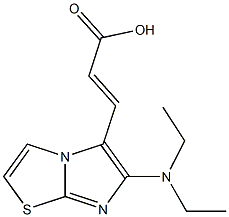 (2E)-3-[6-(diethylamino)imidazo[2,1-b][1,3]thiazol-5-yl]acrylic acid Struktur