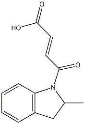 (2E)-4-(2-methyl-2,3-dihydro-1H-indol-1-yl)-4-oxobut-2-enoic acid Struktur