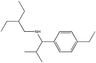 (2-ethylbutyl)[1-(4-ethylphenyl)-2-methylpropyl]amine Struktur