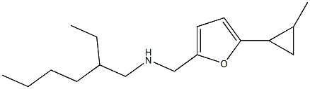 (2-ethylhexyl)({[5-(2-methylcyclopropyl)furan-2-yl]methyl})amine Struktur