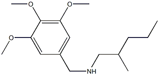 (2-methylpentyl)[(3,4,5-trimethoxyphenyl)methyl]amine Struktur