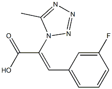 (2Z)-3-(3-fluorophenyl)-2-(5-methyl-1H-tetrazol-1-yl)acrylic acid Struktur