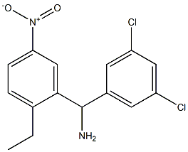 (3,5-dichlorophenyl)(2-ethyl-5-nitrophenyl)methanamine Struktur