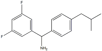 (3,5-difluorophenyl)[4-(2-methylpropyl)phenyl]methanamine Struktur