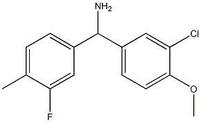 (3-chloro-4-methoxyphenyl)(3-fluoro-4-methylphenyl)methanamine Struktur