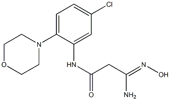 (3Z)-3-amino-N-(5-chloro-2-morpholin-4-ylphenyl)-3-(hydroxyimino)propanamide Struktur